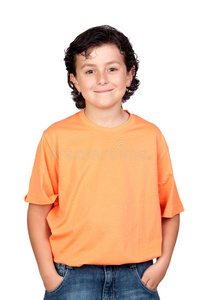 有趣的橙色儿童t恤