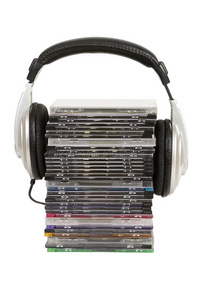 耳机和cddvd的前视图