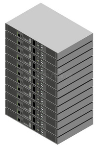 计算机服务器机架示意图