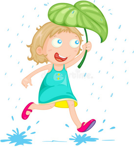 雨中奔跑的人找出差异.