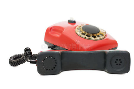 红色旧电话