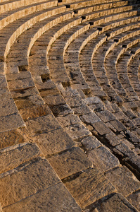罗马圆形剧场的高角度视图