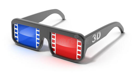 带胶片概念的3d眼镜