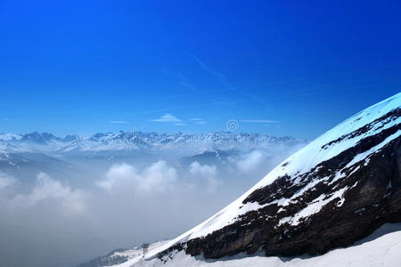 瑞士高山岩景观