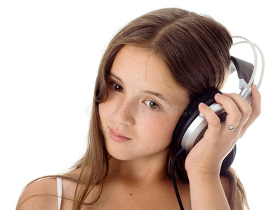 女孩听音乐