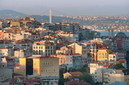 伊斯坦布尔日落全景图片