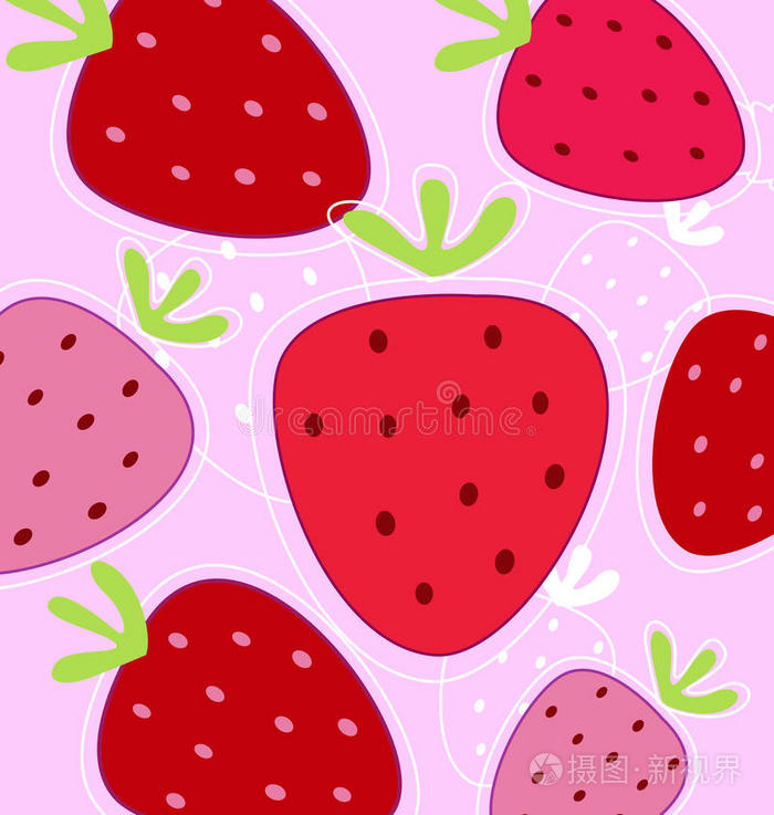 红粉草莓色背景