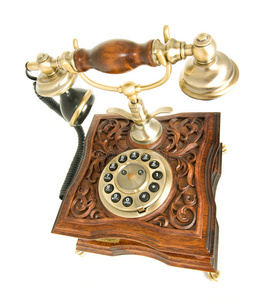 古董电话机俯视图