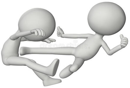 空手道踢人3d搏击武术空手道飞踢照片