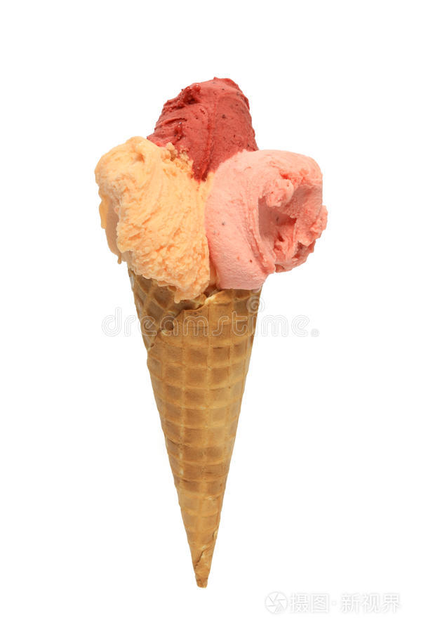水果冰淇淋筒