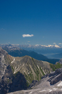 巴伐利亚阿尔卑斯山。从祖斯皮茨看