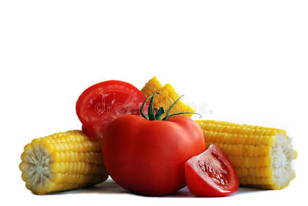 玉米和西红柿