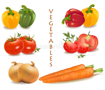 五颜六色的蔬菜。