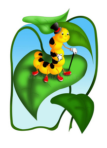 毛毛虫鞋高贵的毛毛虫行走照片