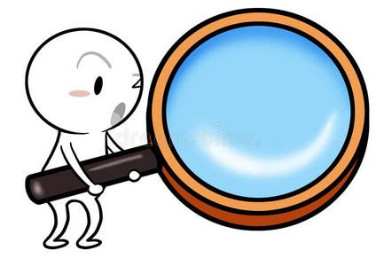 帮忙找东西拿着放大镜找东西照片