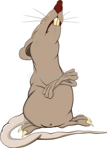 骄傲的卡通老鼠中国剪纸-鼠, 牛, , 兔, 蛇, 马, 羊, 猴, 公鸡, 狗