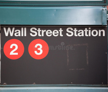 华尔街路标纽约证券交易所