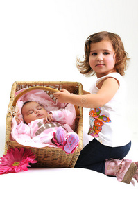 女儿 篮子 家庭 婴儿 损益 新生儿 宝贝 儿童 新的 面对