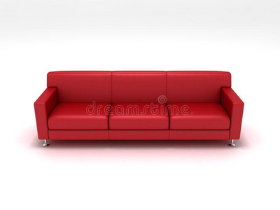 红色真皮沙发