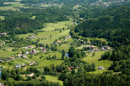 乡村鸟瞰图片-乡村鸟瞰素材-乡村鸟瞰插画-摄图新视界