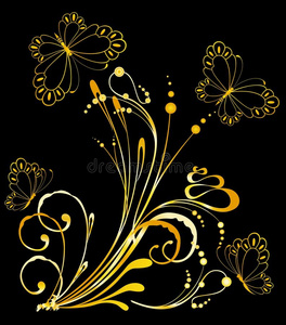 热带蝴蝶花背景图片