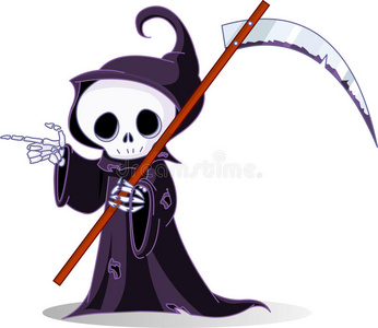 卡通死神指着墓碑相似素材图片 摄图新视界