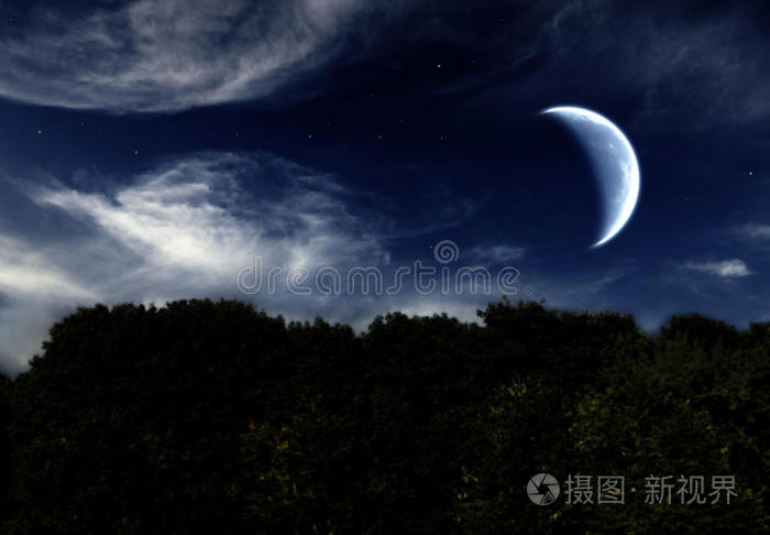月色夜景照片 正版商用图片0jsec5 摄图新视界