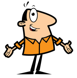 通人卡通人物伸出手照片