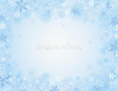蓝色圣诞背景，插图