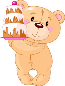 蛋糕泰迪熊
