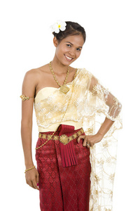 穿传统服装的泰国妇女