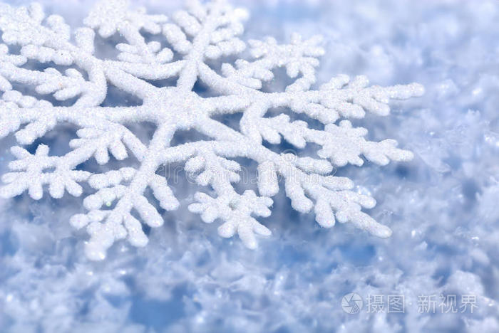 彩色小雪花的长方形框架蓝色冬季背景抽象雪景圣诞节背景明亮的无缝