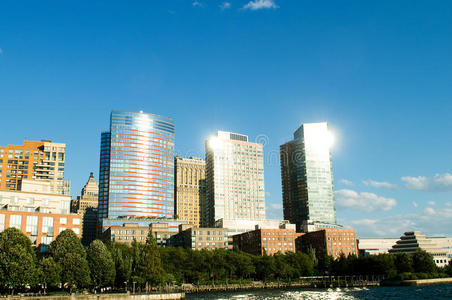 纽约市摩天大楼全景图
