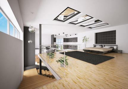 奢侈 地毯 在室内 建筑学 床头板 房子 反射 房间 地板