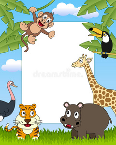 非洲动物相框3