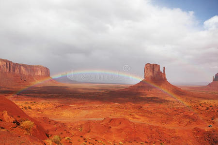 悬崖峭壁上的巨大彩虹