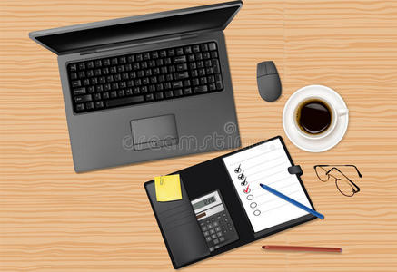 笔记本电脑和办公用品。