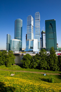 蓝天下的莫斯科城
