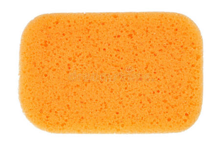 橙色椭圆形沐浴海绵