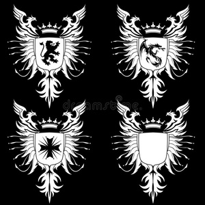 杆的骑士哥特式03盾徽照片