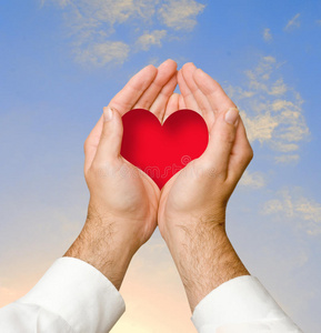 给爱心献爱心的手照片