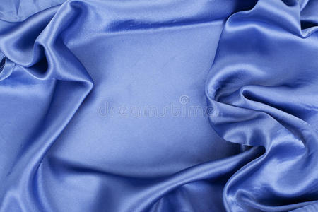 光滑雅致的蓝色丝绸