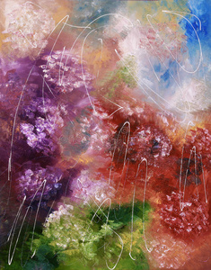 抽象色彩泼墨油画照片