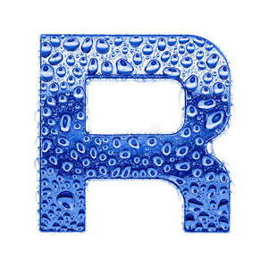 金属字母和水滴字母r