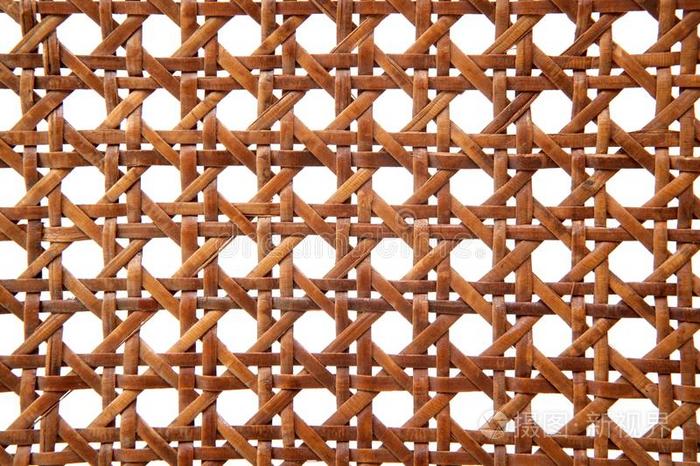 手工制作的拉网椅藤条纹理