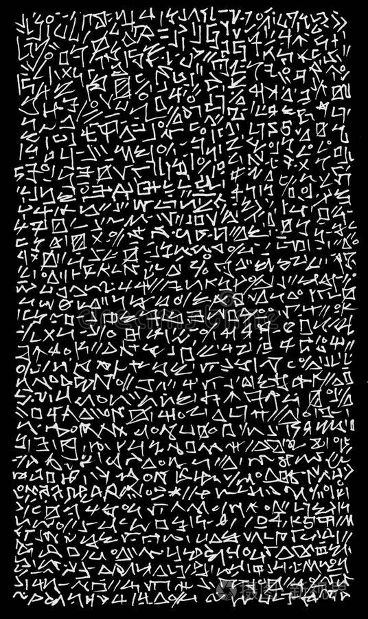 抽象外星象形文字加密背景