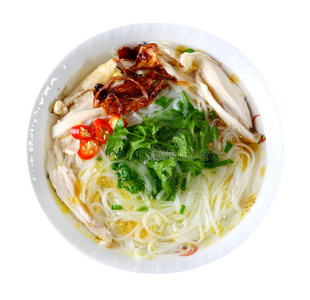 越南鸡肉面条汤图片