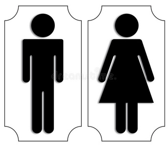 尿失禁带残疾人通道的公共卫生间标志男女卫生间,休息室标志男女卫生