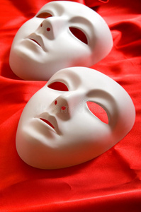 剧场概念白色面具