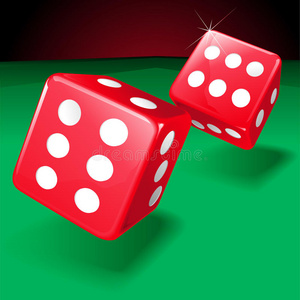 两个掷骰子插画